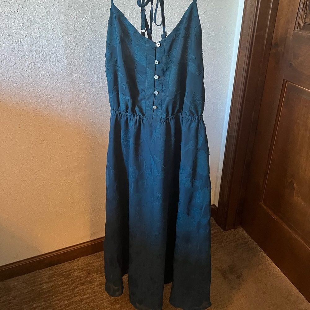 Lauren Conrad, Floral, Dark Teal, Size 12